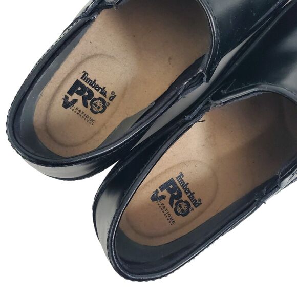 TIMBERLAND PRO Shoes Womens Size 5.5 Black Leather Slip On Nursing Clogs 39689 - Picture 8 of 11